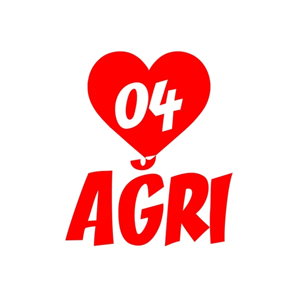 Kalpli 04 Ağrı Araba Sticker 17x17 Cm Kırmızı ürün görseli 1