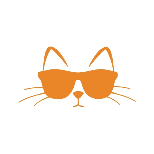 Güneş Gözlüğü Takan Kedi Araba Sticker 17x17 Cm Turuncu ürün görseli 1