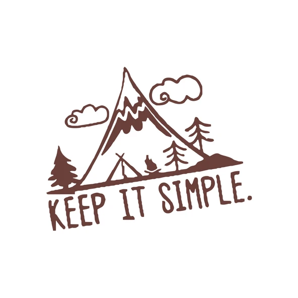 Keep It Simple Kamp Araba Stickeri 17x17 Cm Kahverengi ürün görseli 1
