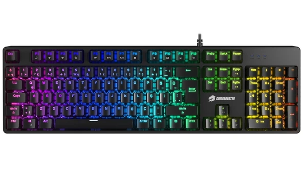 Gamebooster G24B Enigma Rainbow Aydınlatmalı Red Switch Mekanik Siyah Oyun Klavyesi ürün görseli 1
