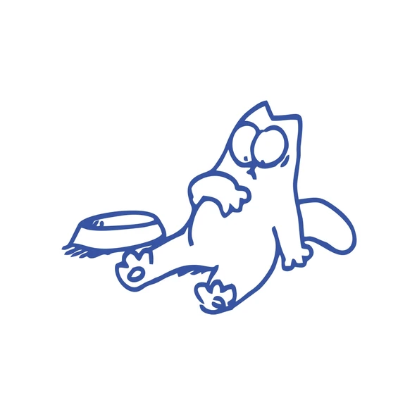 Komik Kedi Araba Sticker 17x17 Cm Mavi ürün görseli 1