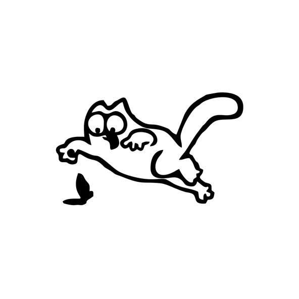 Komik Kedi Araba Sticker 17x17 Cm Siyah ürün görseli 1
