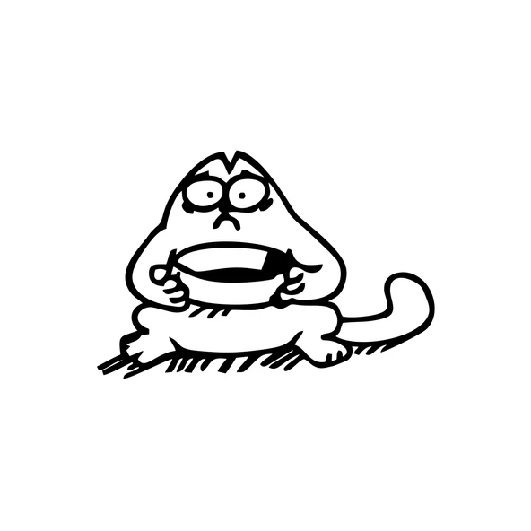 Komik Kedi Araba Sticker 17x17 Cm Siyah ürün görseli 1
