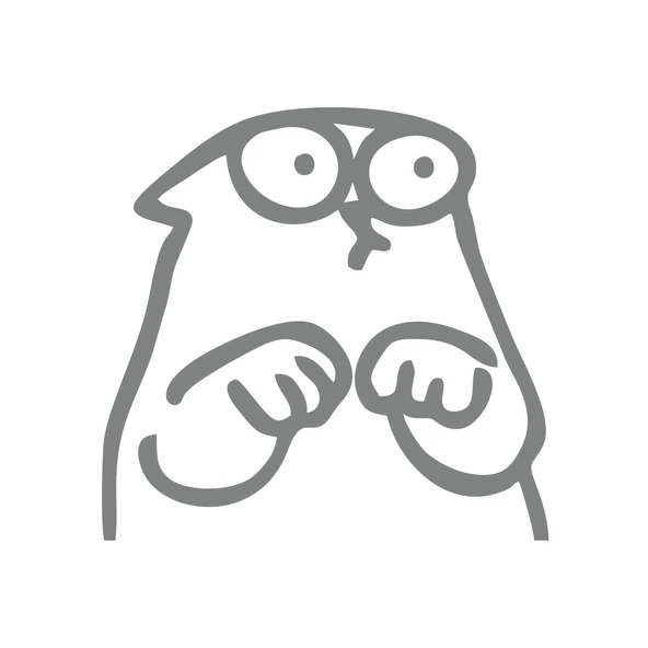 Komik Kedi Araba Sticker 17x17 Cm Gri ürün görseli 1
