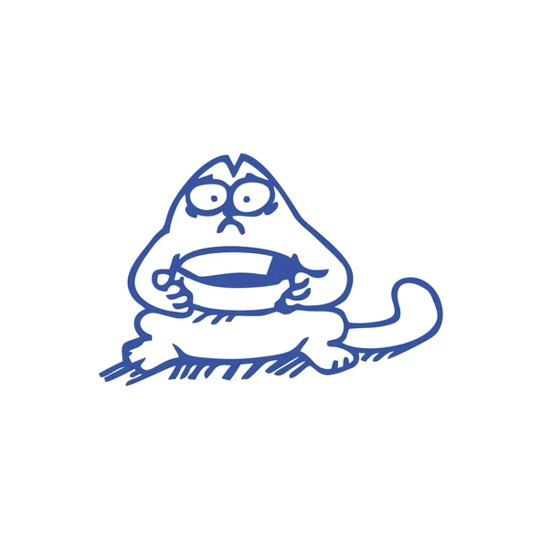 Komik Kedi Araba Sticker 17x17 Cm Mavi ürün görseli 1