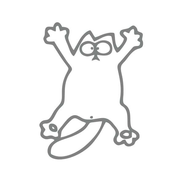 Komik Kedi Araba Sticker 17x17 Cm Gri ürün görseli 1