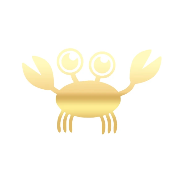 Sevimli Yengeç Araba Sticker 17x17 Cm Gold ürün görseli 1