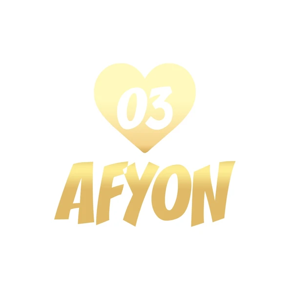 Kalpli 03 Afyon Araba Sticker 17x17 Cm Gold ürün görseli 1