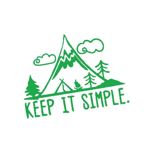 Keep It Simple Kamp Araba Stickeri 17x17 Cm Yeşil ürün görseli 1