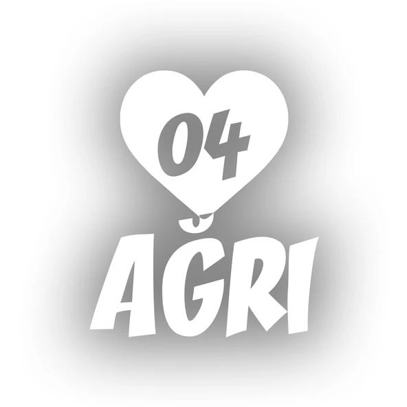 Kalpli 04 Ağrı Araba Sticker 17x17 Cm Beyaz ürün görseli 1