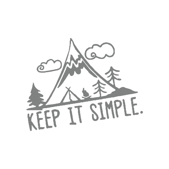 Keep It Simple Kamp Araba Stickeri 17x17 Cm Gri ürün görseli 1