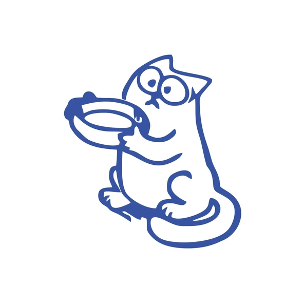 Komik Kedi Araba Sticker 17x17 Cm Mavi ürün görseli 1