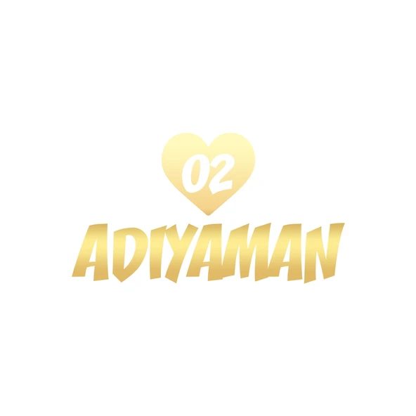Kalpli 02 Adıyaman Araba Sticker 17x17 Cm Gold ürün görseli 1