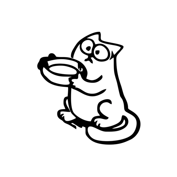Komik Kedi Araba Sticker 17x17 Cm Siyah ürün görseli 1