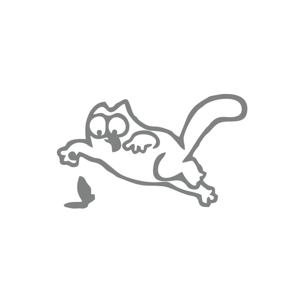 Komik Kedi Araba Sticker 17x17 Cm Gri ürün görseli 1