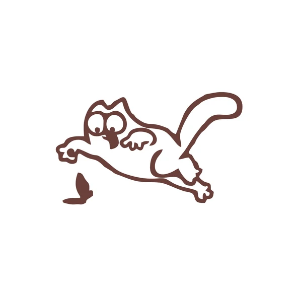 Komik Kedi Araba Sticker 17x17 Cm Kahverengi ürün görseli 1