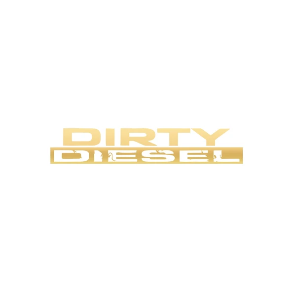 Dirty Diesel Araba Sticker 17x17 Cm Gold ürün görseli 1