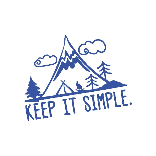 Keep It Simple Kamp Araba Stickeri 17x17 Cm Mavi ürün görseli 1