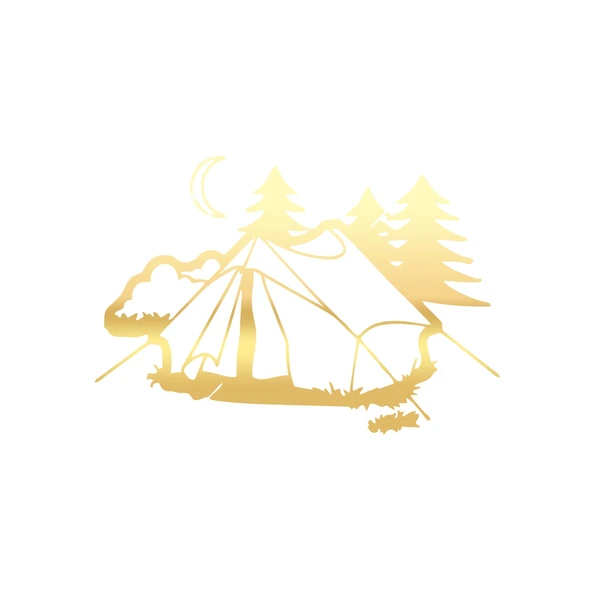 Kamp Araba Stickeri 17x17 Cm Gold ürün görseli 1