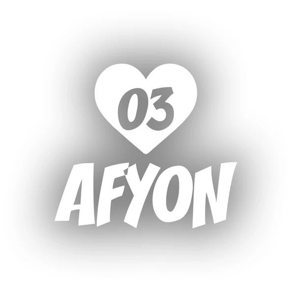 Kalpli 03 Afyon Araba Sticker 17x17 Cm Beyaz ürün görseli 1