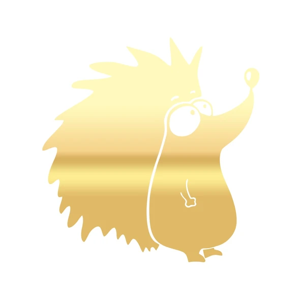 Kirpi Araba Sticker 17x17 Cm Gold ürün görseli 1