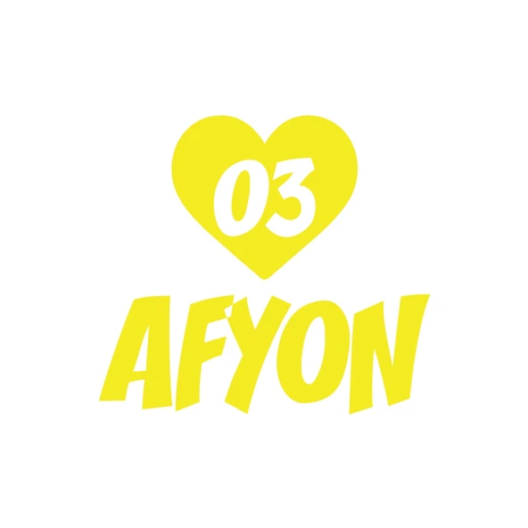 Kalpli 03 Afyon Araba Sticker 17x17 Cm Sarı ürün görseli 1