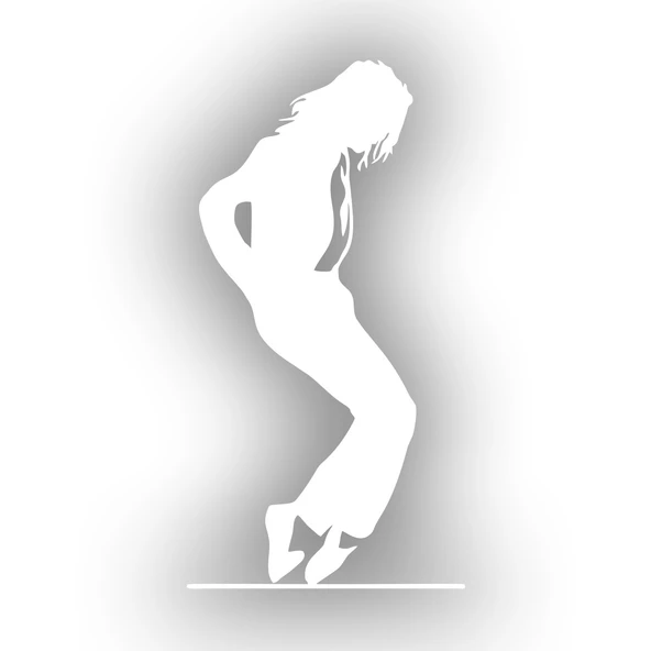 Michael Jackson Araba Sticker 17x17 Cm Beyaz ürün görseli 1