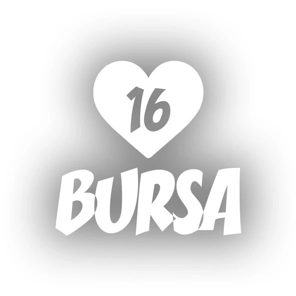 Kalpli 16 Bursa Araba Sticker 17x17 Cm Beyaz ürün görseli 1