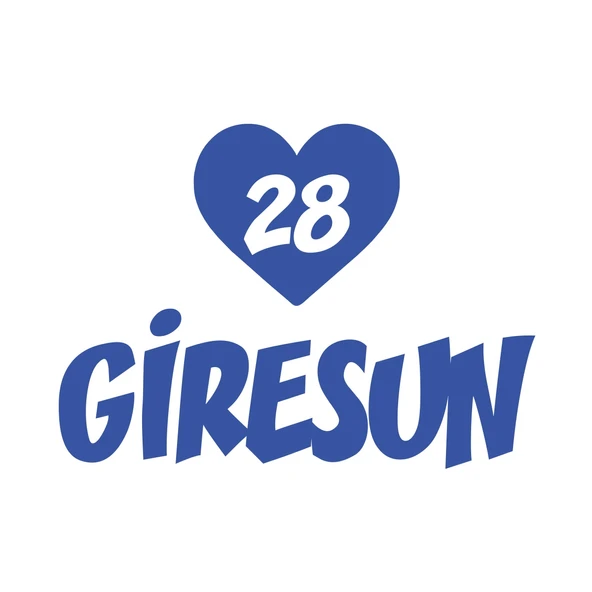 Kalpli 28 Giresun Araba Sticker 17x17 Cm Mavi ürün görseli 1