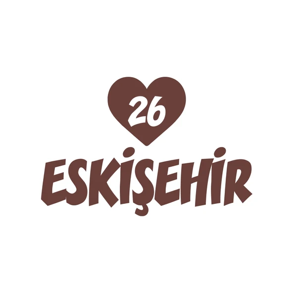 Kalpli 26 Eskişehir Araba Sticker 17x17 Cm Kahverengi ürün görseli 1