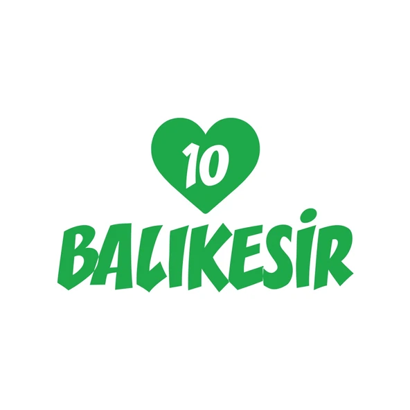 Kalpli 10 Balıkesir Araba Sticker 17x17 Cm Yeşil ürün görseli 1