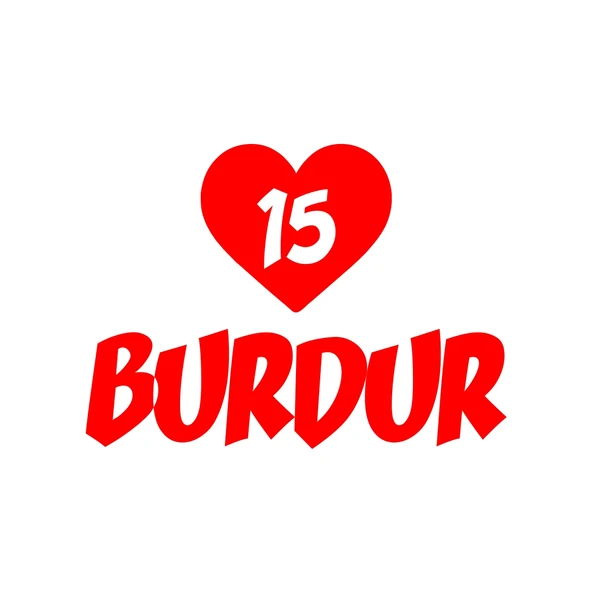Kalpli 15 Burdur Araba Sticker 17x17 Cm Kırmızı ürün görseli 1