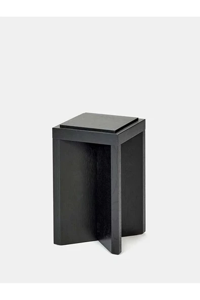 PASAWOODS Metto | Premium Ahşap Siyah Modern Yan Sehpa | Minimalist Kare Tasarım ürün görseli 1