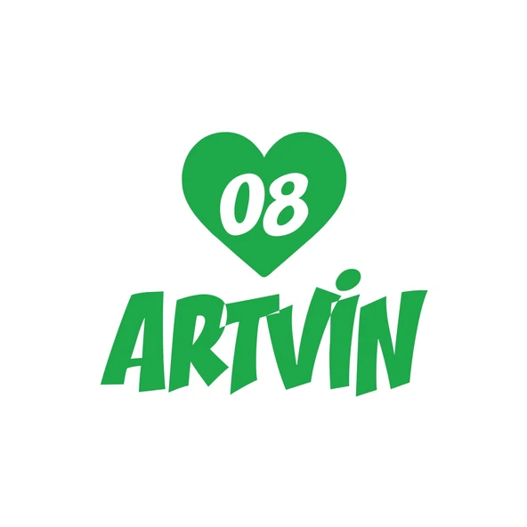 Kalpli 08 Artvin Araba Sticker 17x17 Cm Yeşil ürün görseli 1