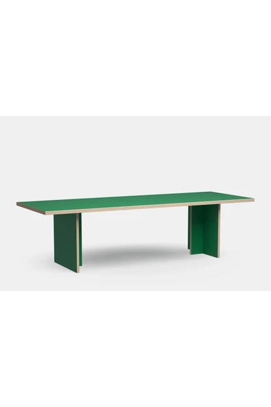 PASAWOODS Bruli | Modern Yeşil Dikdörtgen Masa | 280x100 Cm | Toplantı / Çalışma / Yemek Masası ürün görseli 1