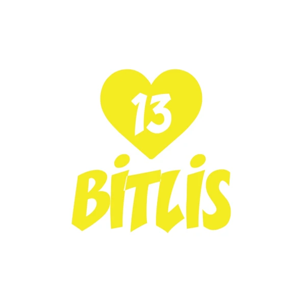 Kalpli 13 Bitlis Araba Sticker 17x17 Cm Sarı ürün görseli 1