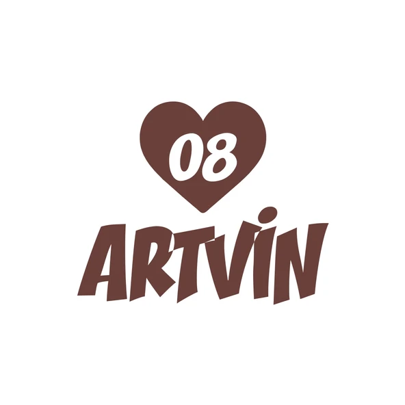 Kalpli 08 Artvin Araba Sticker 17x17 Cm Kahverengi ürün görseli 1