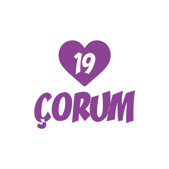 Kalpli 19 Çorum Araba Sticker 17x17 Cm Mor ürün görseli 1