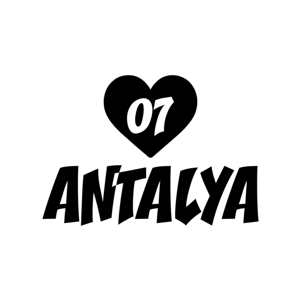 Kalpli 07 Antalya Araba Sticker 17x17 Cm Siyah ürün görseli 1