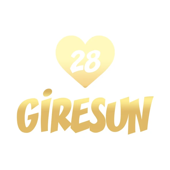 Kalpli 28 Giresun Araba Sticker 17x17 Cm Gold ürün görseli 1