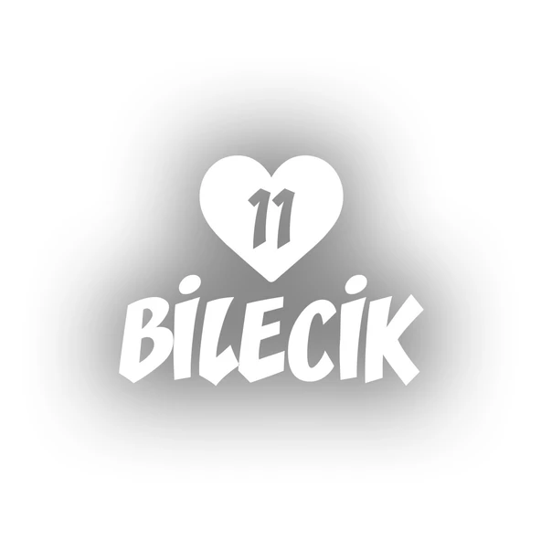 Kalpli 11 Bilecik Araba Sticker 17x17 Cm Beyaz ürün görseli 1