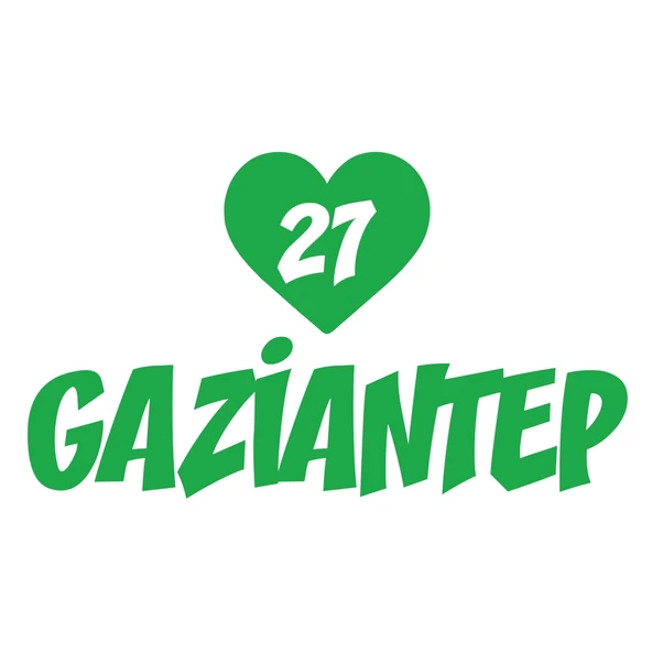 Kalpli 27 Gaziantep Araba Sticker 17x17 Cm Yeşil ürün görseli 1