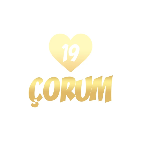 Kalpli 19 Çorum Araba Sticker 17x17 Cm Gold ürün görseli 1