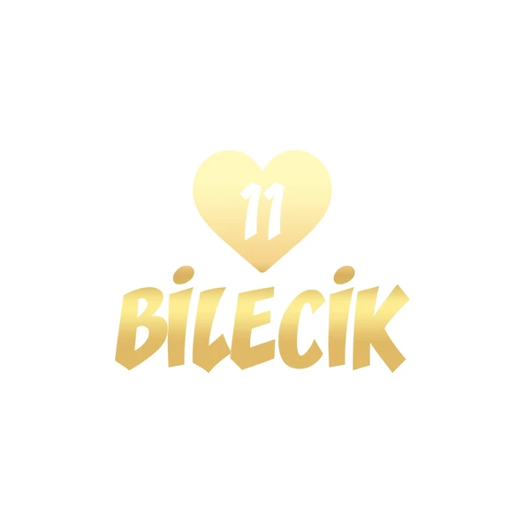 Kalpli 11 Bilecik Araba Sticker 17x17 Cm Gold ürün görseli 1