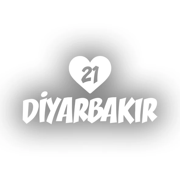 Kalpli 21 Diyarbakır Araba Sticker 17x17 Cm Beyaz ürün görseli 1