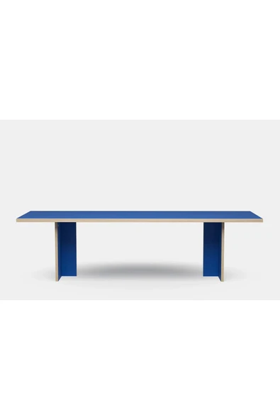 PASAWOODS Bruli | Modern Mavi Dikdörtgen Masa | 280x100 Cm | Toplantı / Çalışma / Yemek Masası ürün görseli 1