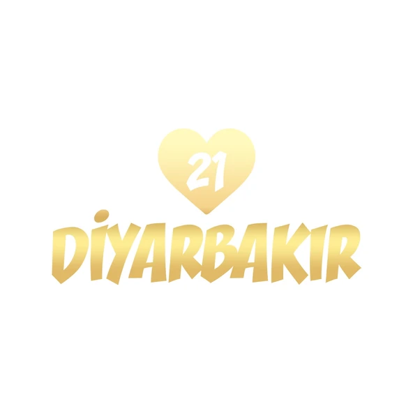 Kalpli 21 Diyarbakır Araba Sticker 17x17 Cm Gold ürün görseli 1