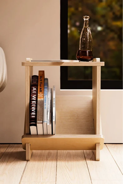PASAWOODS Tungo Ahşap Kitaplık & Komodin | Minimalist Tasarım, Kolay Kurulum, Modern Raf Ünitesi ürün görseli 1