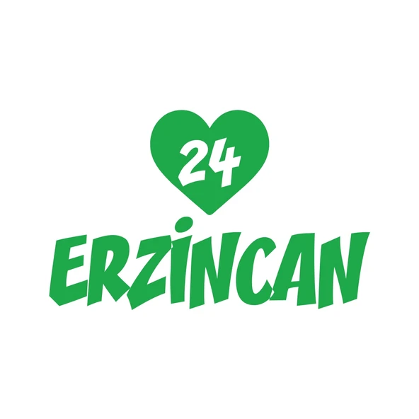 Kalpli 24 Erzincan Araba Sticker 17x17 Cm Yeşil ürün görseli 1