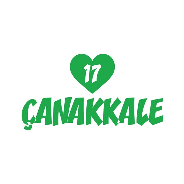 Kalpli 17 Çanakkale Araba Sticker 17x17 Cm Yeşil ürün görseli 1